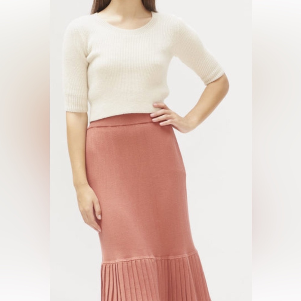 Hesperios Ribbed Ballerina baby alpaca cropped sweater